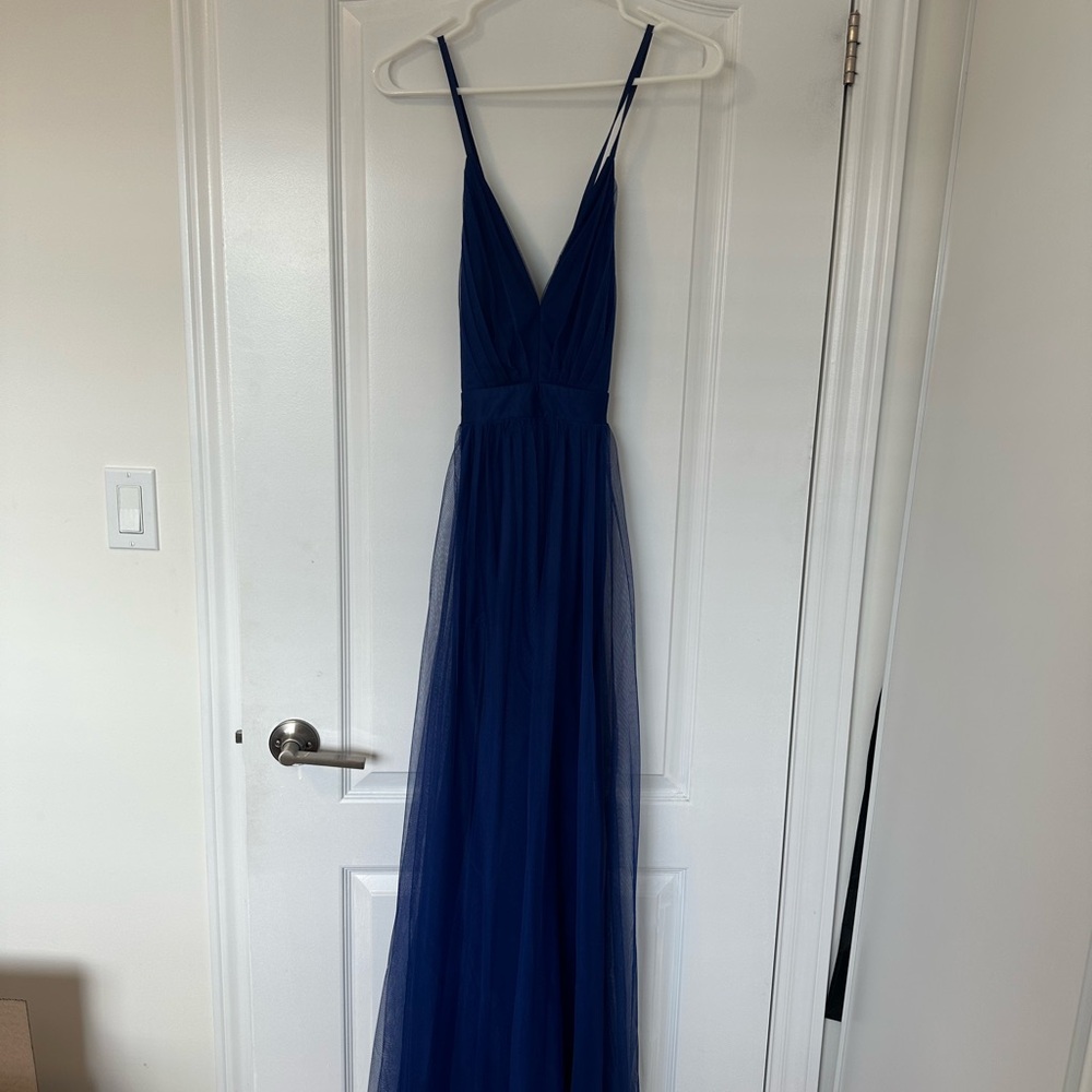 Elegant Blue Maxi Dress